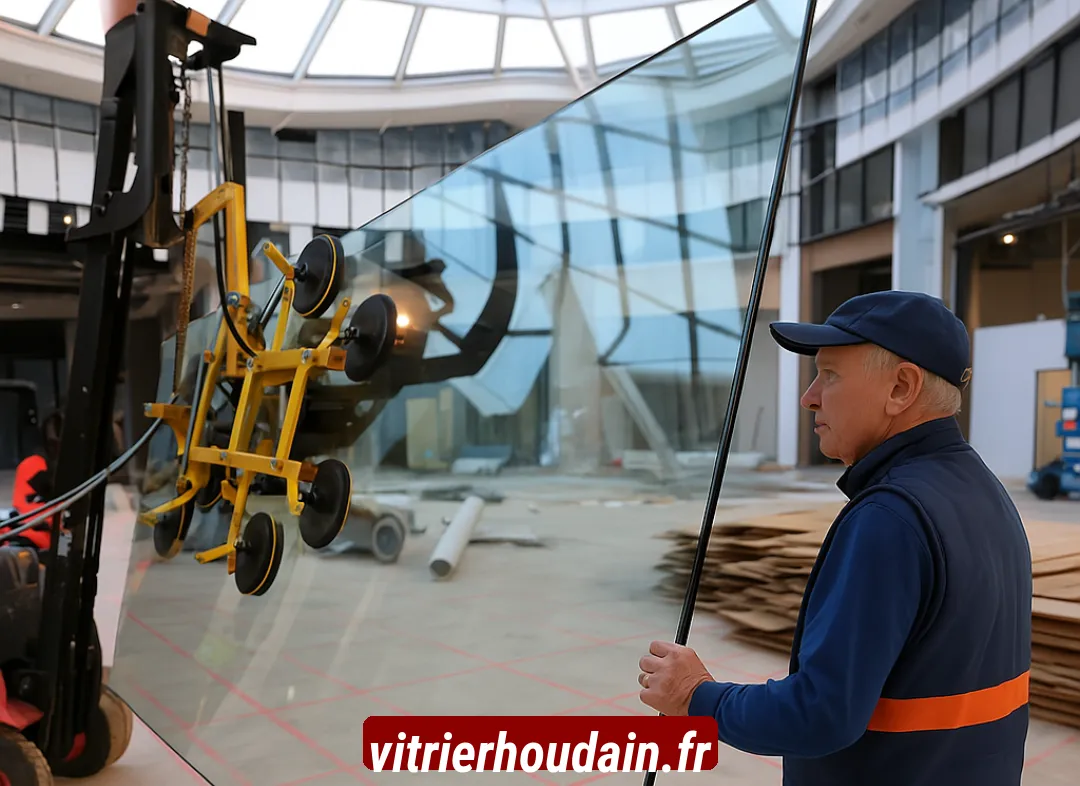 Remplacement de vitrine magasin Houdain